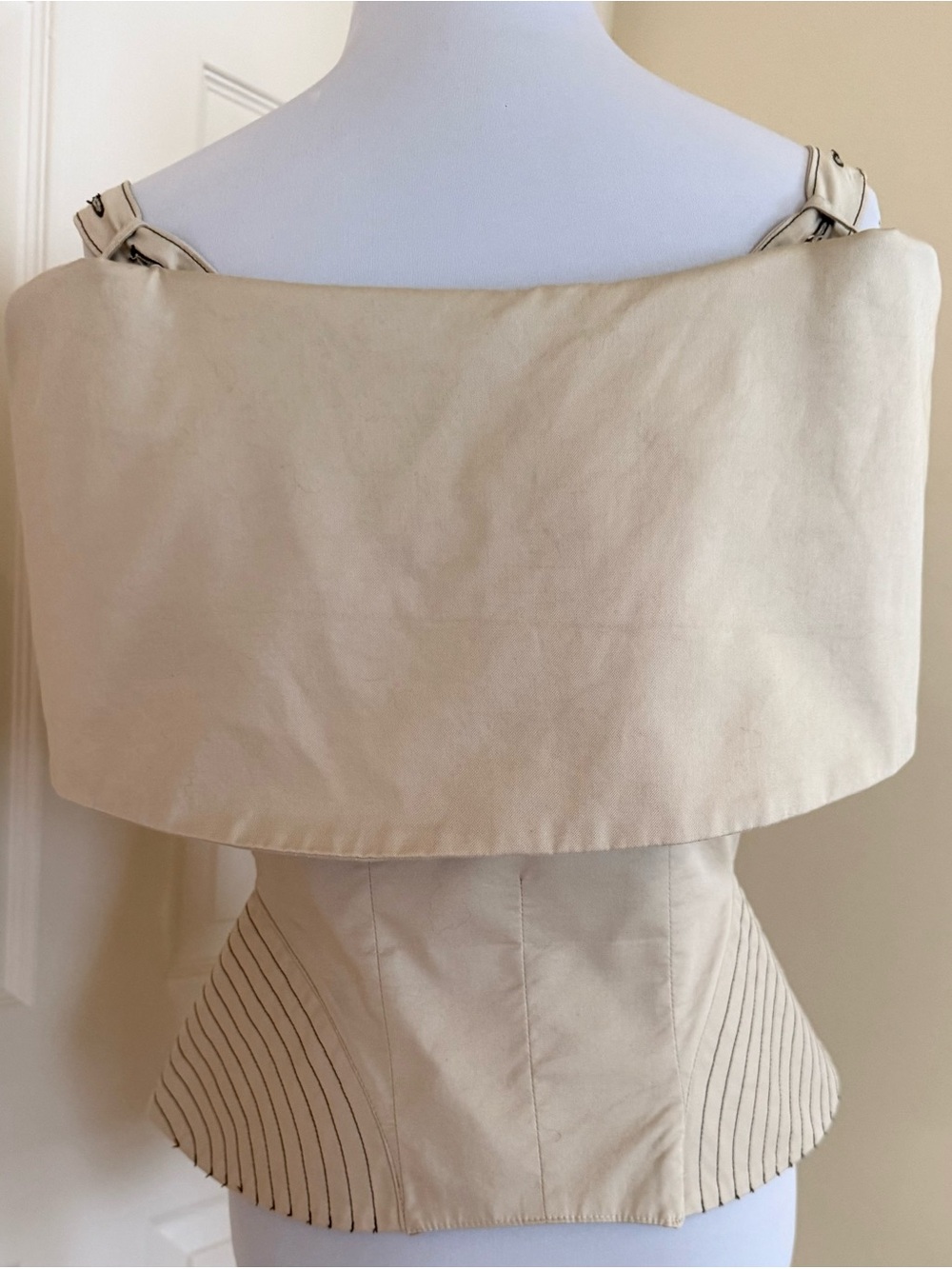 COTTONADE DRESSY PANT SUIT WOMEN’S 2 PSC BEIGE COLOR SIZE FR3/10US - Picture 3 of 11
